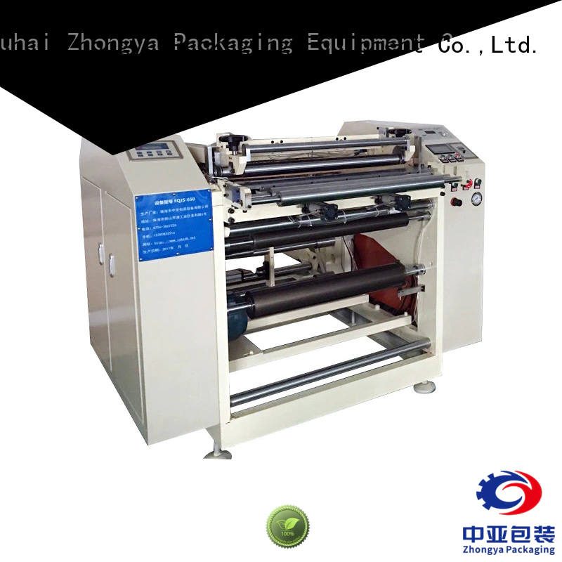 Zhongya Packaging roll slitting machine directly sale for plants