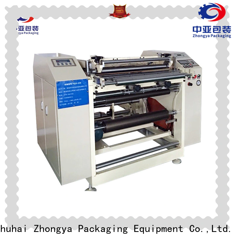Zhongya Packaging professional semi-automatic slitting machine manufacturing for Manufacturing Plant